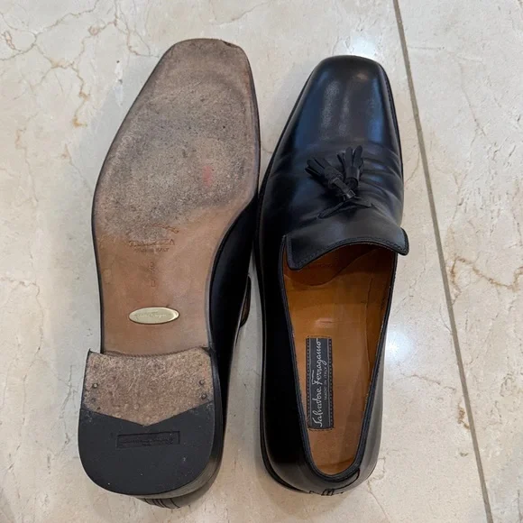 Salvatore Ferragamo Black Tassel Loafers - Picture 3 of 4